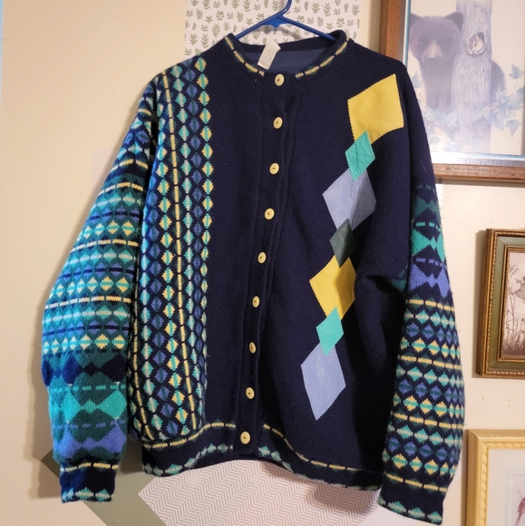 Vintage | 80s Thick Sweater Coat - Picture 2 of 5